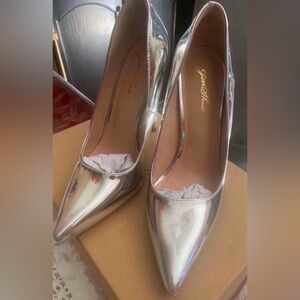 Genshuo Silver Women's Heels